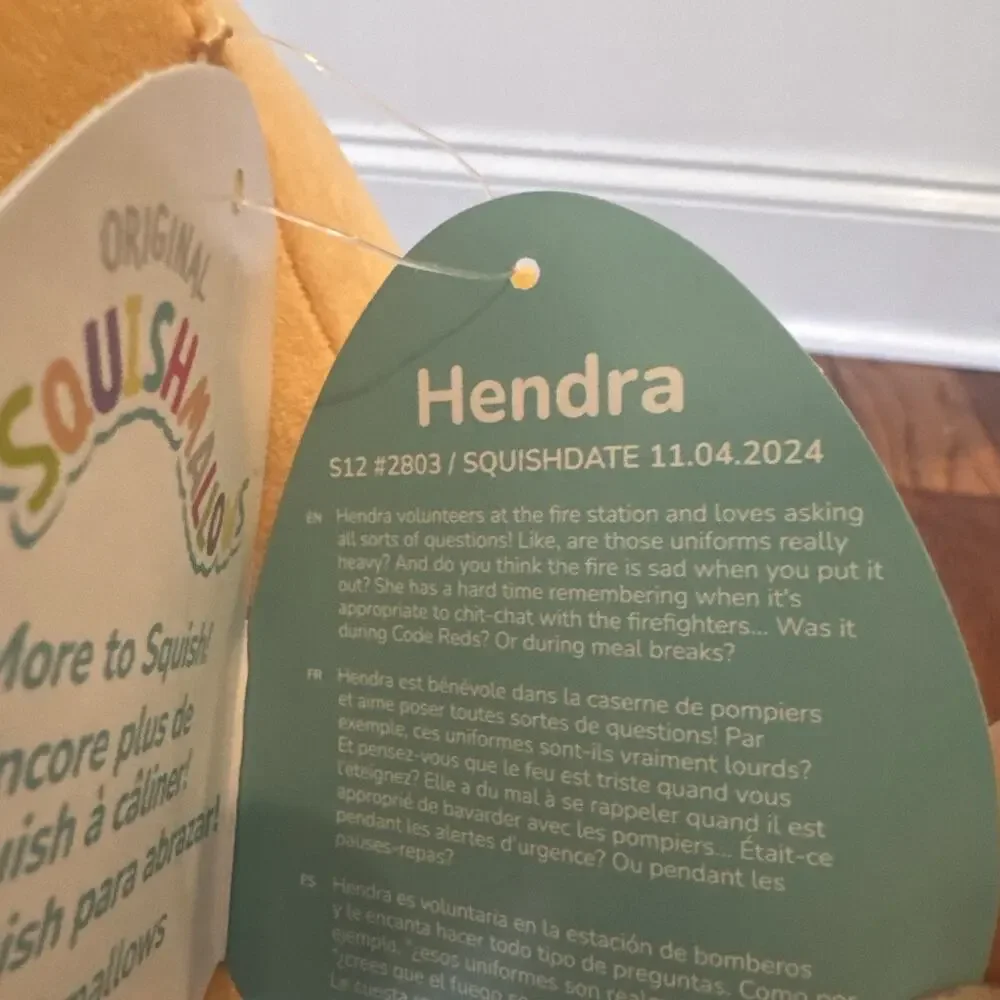NEW Squishmallows Hendra the Chick Chicken Sandwich Plush Toy Stuffed Animal NWT